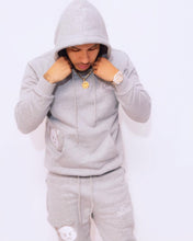 Load image into Gallery viewer, Heavy Blend Bandi Unisex "Demon" Sweatsuit(Grey/White)