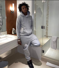Load image into Gallery viewer, Heavy Blend Bandi Unisex "Demon" Sweatsuit(Grey/White)